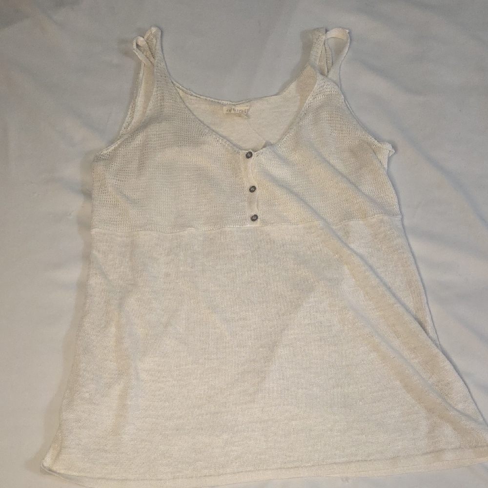 BNWT Eileen Fisher Cream Knit Sleeveless Top